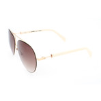 Balmain // Women's BL2103B Sunglasses // Light Gold + Ivory