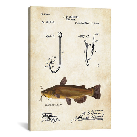 Black Bullhead Catfish Fishing Lure (12"W x 18"H x 0.75"D)