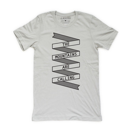 The Mountains Tee // Silver (S)