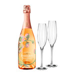 Perrier-Jouet Belle Epoque Rosé Vintage + Waterford Elegance Champagne Classic Flute Set