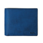 Pop Color Stitched Bi-Fold Wallet (Black)