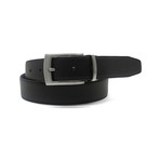 Caden Reversible Dress Belt // Black + Gray (42)
