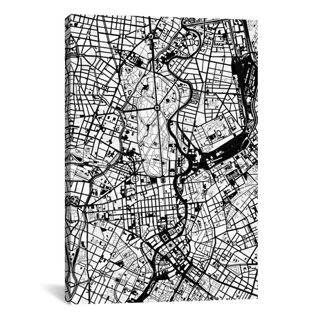 Berlin Black And White (12"W x 18"H x 0.75"D)