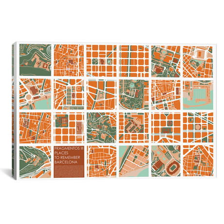 Fragments III Barcelona (18"W x 12"H x 0.75"D)