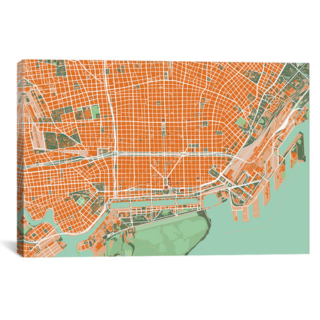 Buenos Aires Orange (18"W x 12"H x 0.75"D)