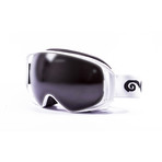 SNOWBIRD // Ski Goggles // White Frame + Smoke Lens