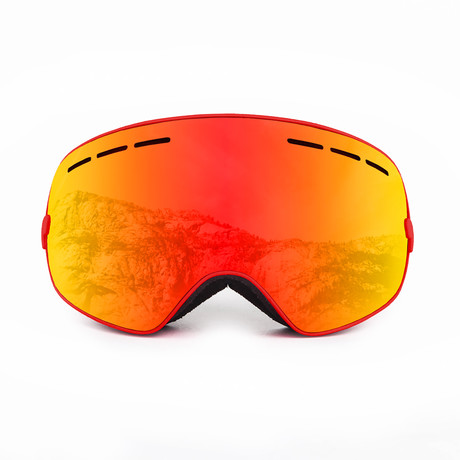 CERVINO // Ski Goggles // Red Frame + Revo Red Lens
