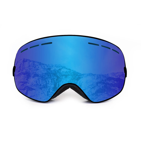 CERVINO // Ski Goggles // Matte Black + Blue Revo Lens