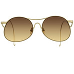 Unisex PL177C2 Sunglasses // Yellow Gold + Light Gold