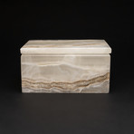 Small // Natural Onyx Box Rectangle // White