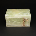 Small // Natural Onyx Box Rectangle // Green