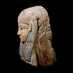 Original Egyptian Monumental Upper Sarcophagus Lid in Polychrome Wood // Egypt Site dynasty, Ca. 711-­332 BC