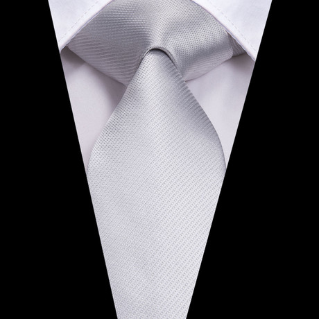 Nyke Silk Dress Tie // Silver