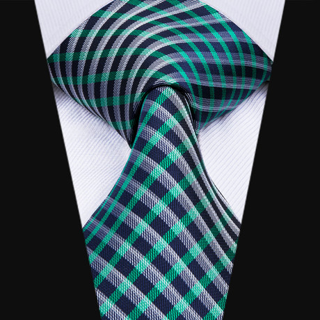 Keelan Silk Dress Tie // Blue + Green