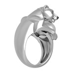 Cartier 18k White Gold Multi-Stone Panther Ring // Ring Size: 6 // Pre-Owned