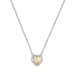 Estate 18k White Gold Diamond Heart Pendant // Pre-Owned