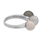 Salvini 18k White Gold Diamond + Pearl Ring // Ring Size: 7.25 // Pre-Owned