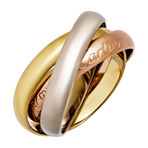 Cartier 18k Three-Tone Gold Le Must Trinity Small Ring // Ring Size: 5.25 // Pre-Owned