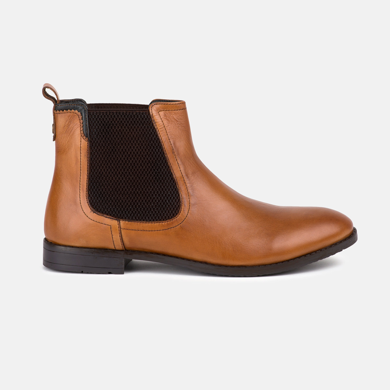 platform chelsea boots tan