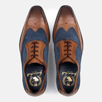 Jason Brogue // Tan + Navy (UK 8)