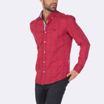 Tatum Dress Shirt // Red + Navy (L)