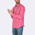 Zaid Dress Shirt // Pink + Blue (2XL)