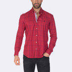 Tatum Dress Shirt // Red + Navy (2XL)