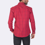 Tatum Dress Shirt // Red + Navy (XL)