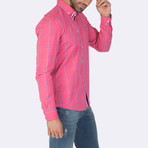 Zaid Dress Shirt // Pink + Blue (M)