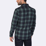Atticus Dress Shirt // Navy + Green (2XL)