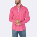 Zaid Dress Shirt // Pink + Blue (XL)
