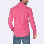 Zaid Dress Shirt // Pink + Blue (XL)