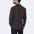 Tata Dress Shirt // Navy + Bordeaux Striped (XL)