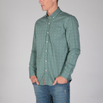 Aquarius Dress Shirt // Green + Beige (M)