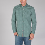 Aquarius Dress Shirt // Green + Beige (S)