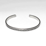Studded Bangle // Antique Silver