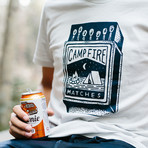 Campfire Matches Tee // Silver (XL)