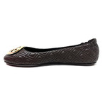 Women's Quilted Minnie Leather Ballet Flat // Espresso (US: 8.5)