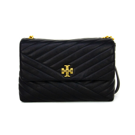 Quilted Crossbody // Black + Gold
