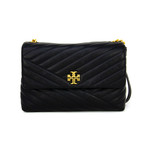 Quilted Crossbody // Black + Gold