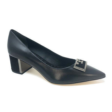 Women's Gigi Embellished Leather Heel // Black (US: 5)