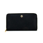 Zip-Around Wallet // Black + Gold