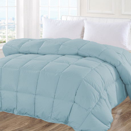 White Duck Down Comforter // Sterling Blue (Twin/Twin Xl)