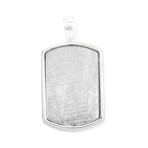 Sterling Silver Meteorite Dog Tag Pendant