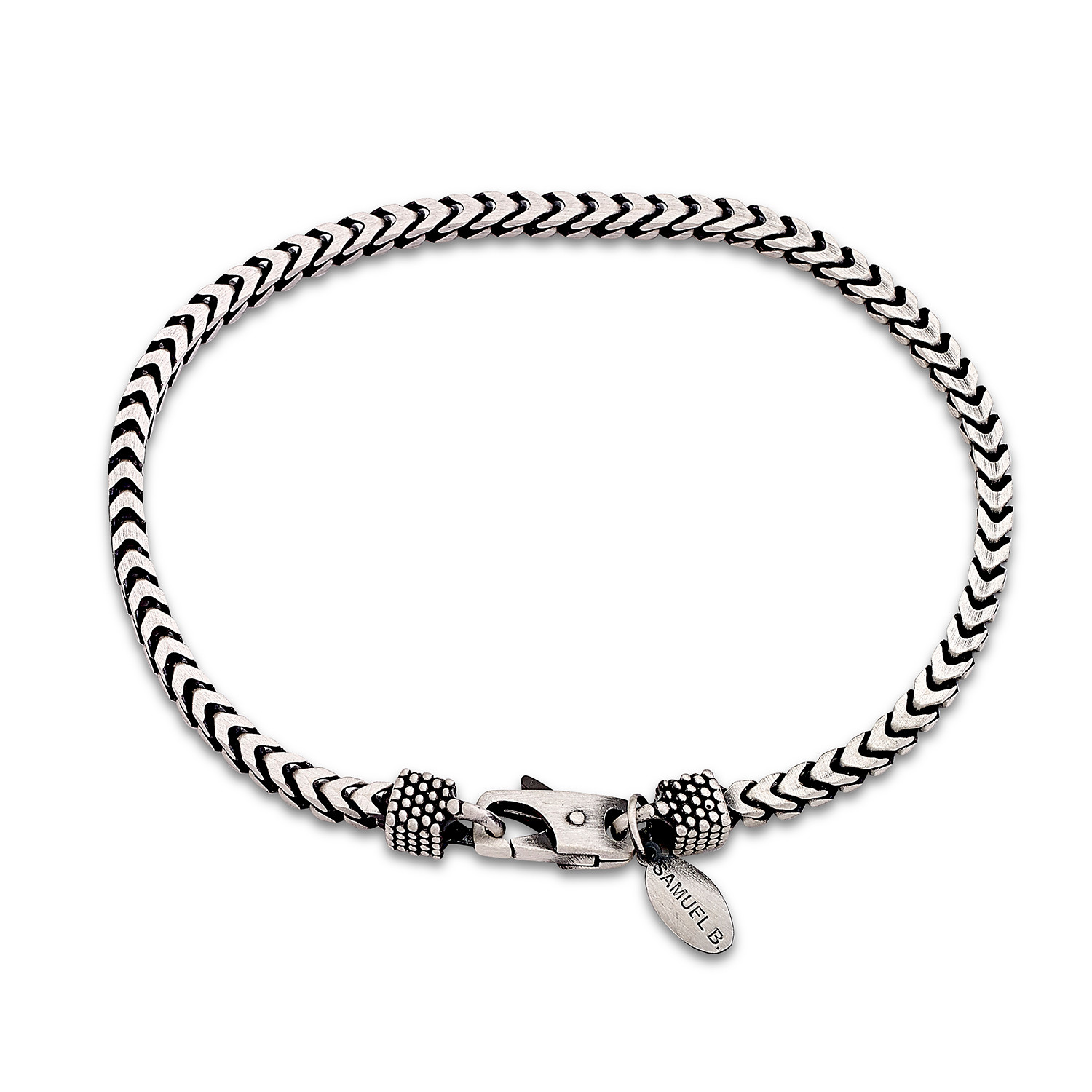 Sterling Silver Woven Chain Bracelet // 3mm (7.5