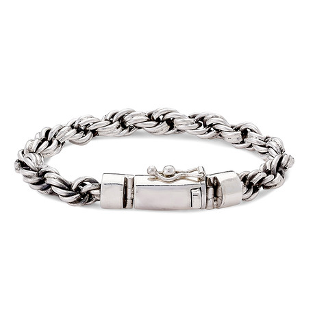 Sterling Silver Interlocking Chain Bracelet