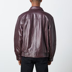 Leonardo Leather Jacket // Wine (2XL)