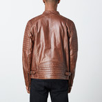 Nathanael Leather Jacket // Dark Tan (S)