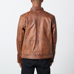 George Leather Jacket // Tan (M)