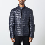 Marcus Leather Jacket // Navy (S)